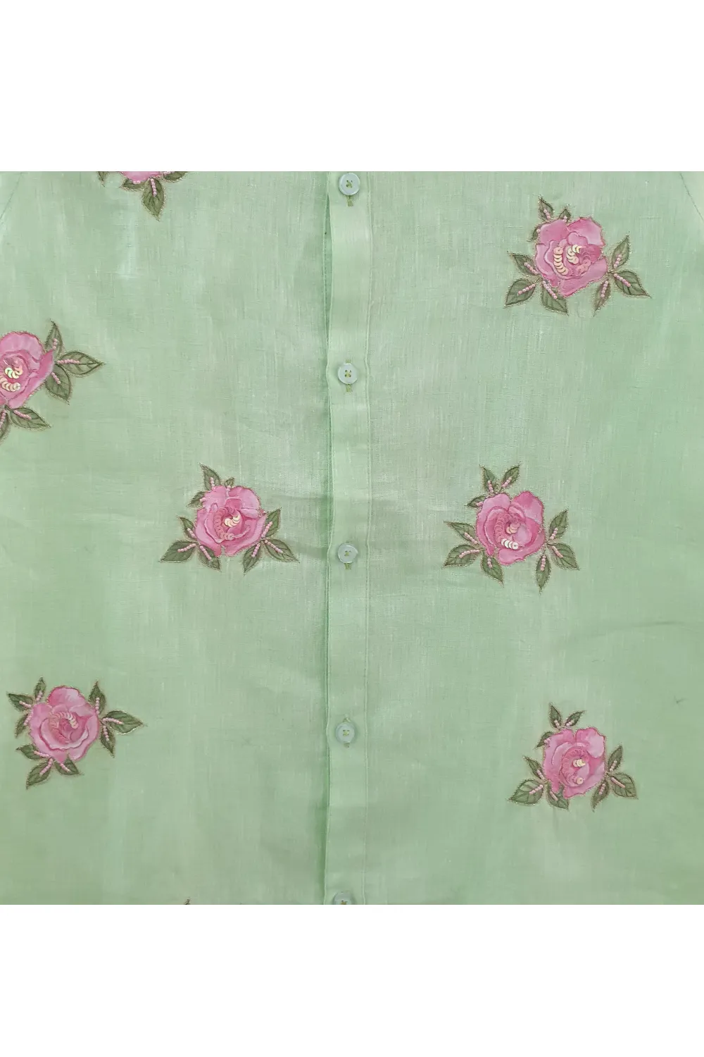 Hand painted rose kurta shirt