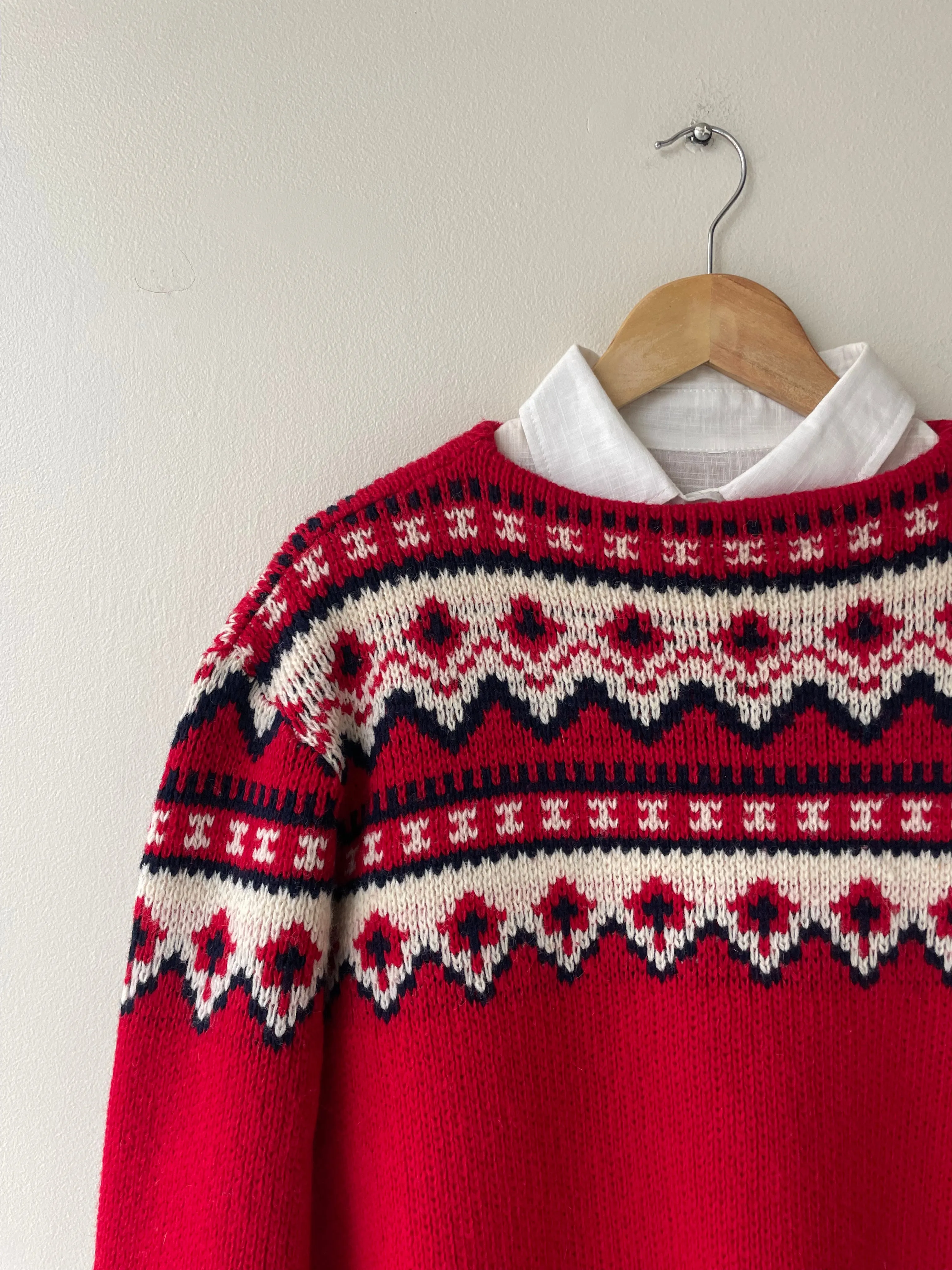 Handknit Ski Sweater | 1960s