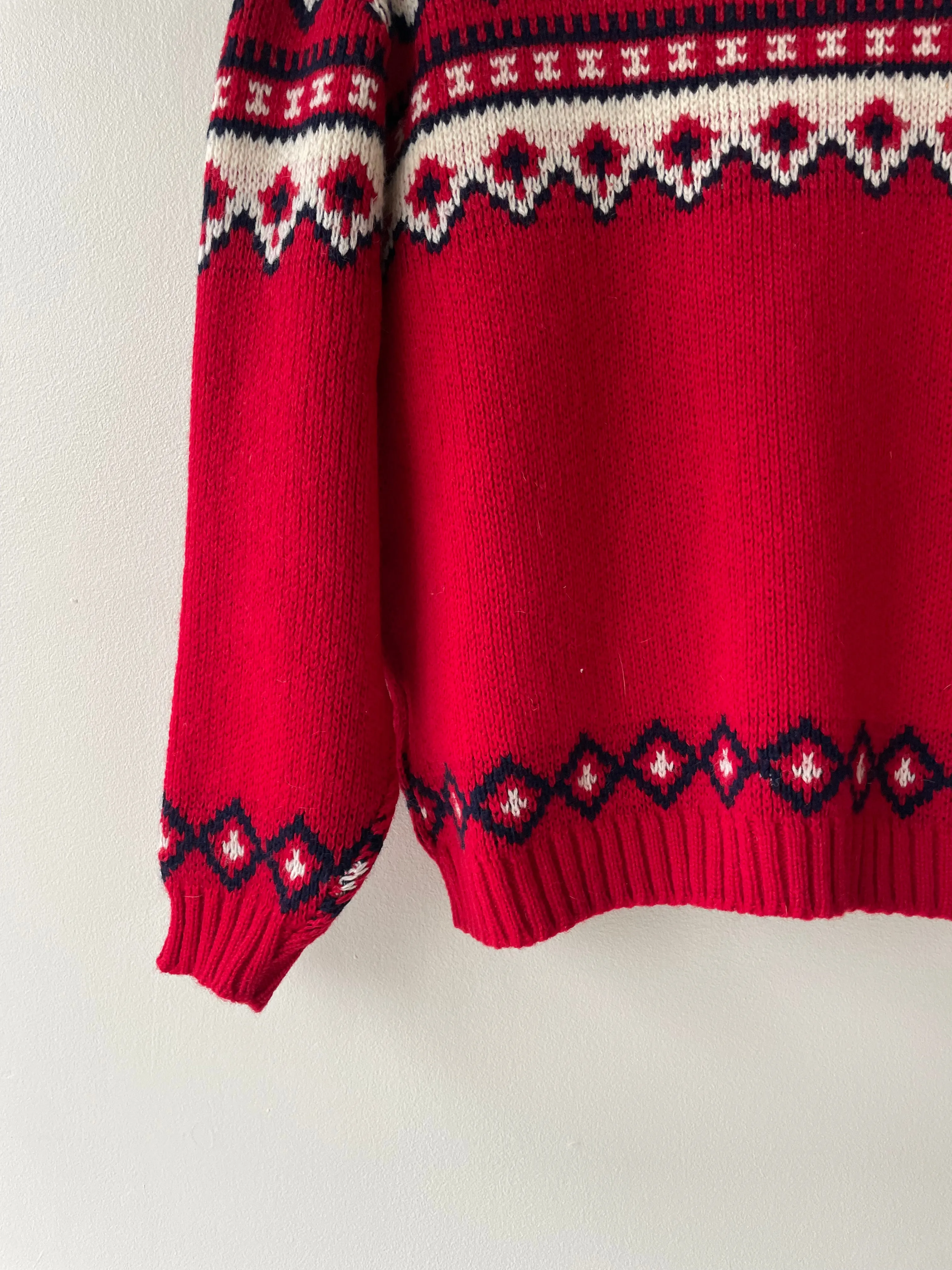 Handknit Ski Sweater | 1960s