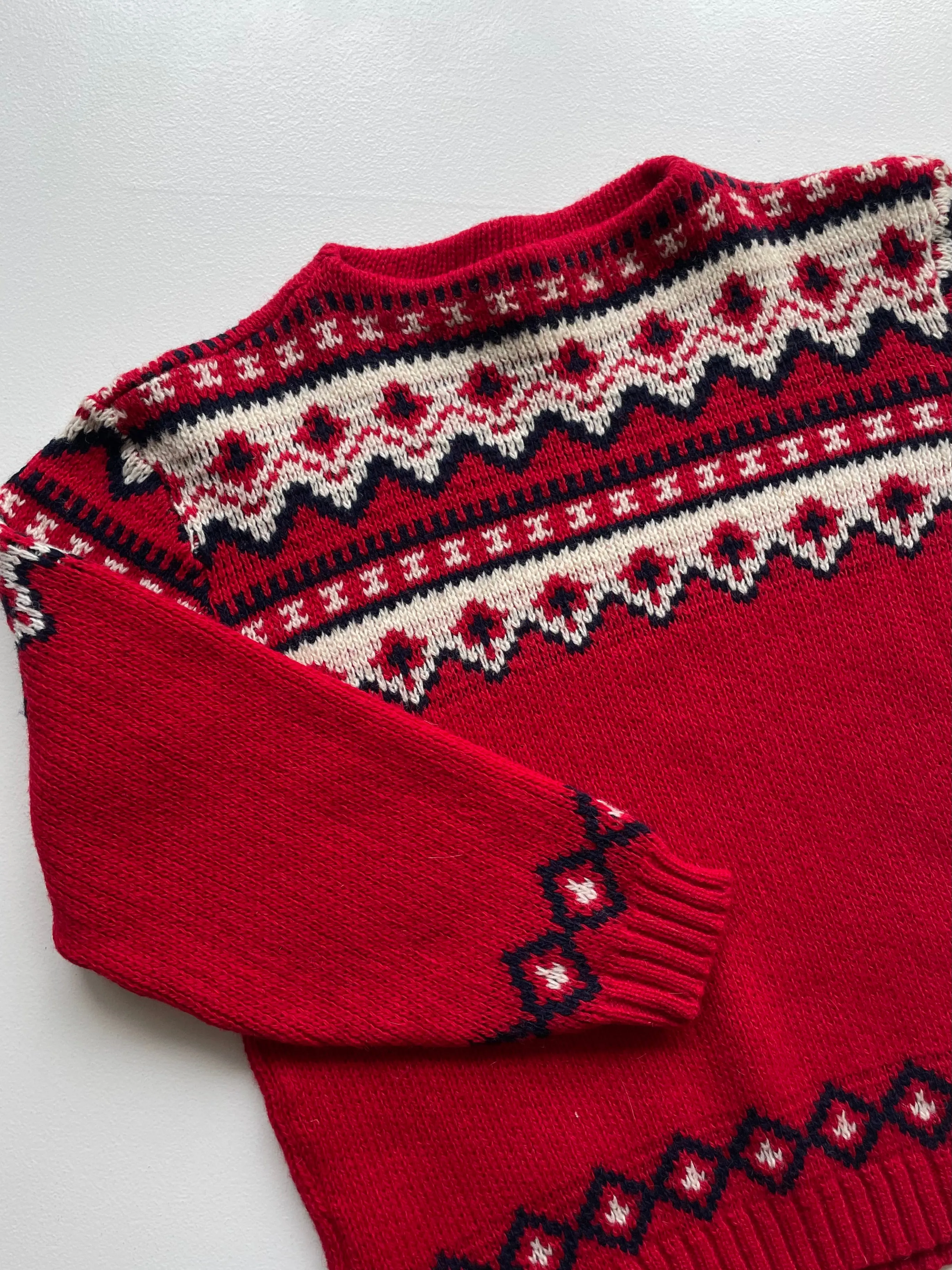 Handknit Ski Sweater | 1960s