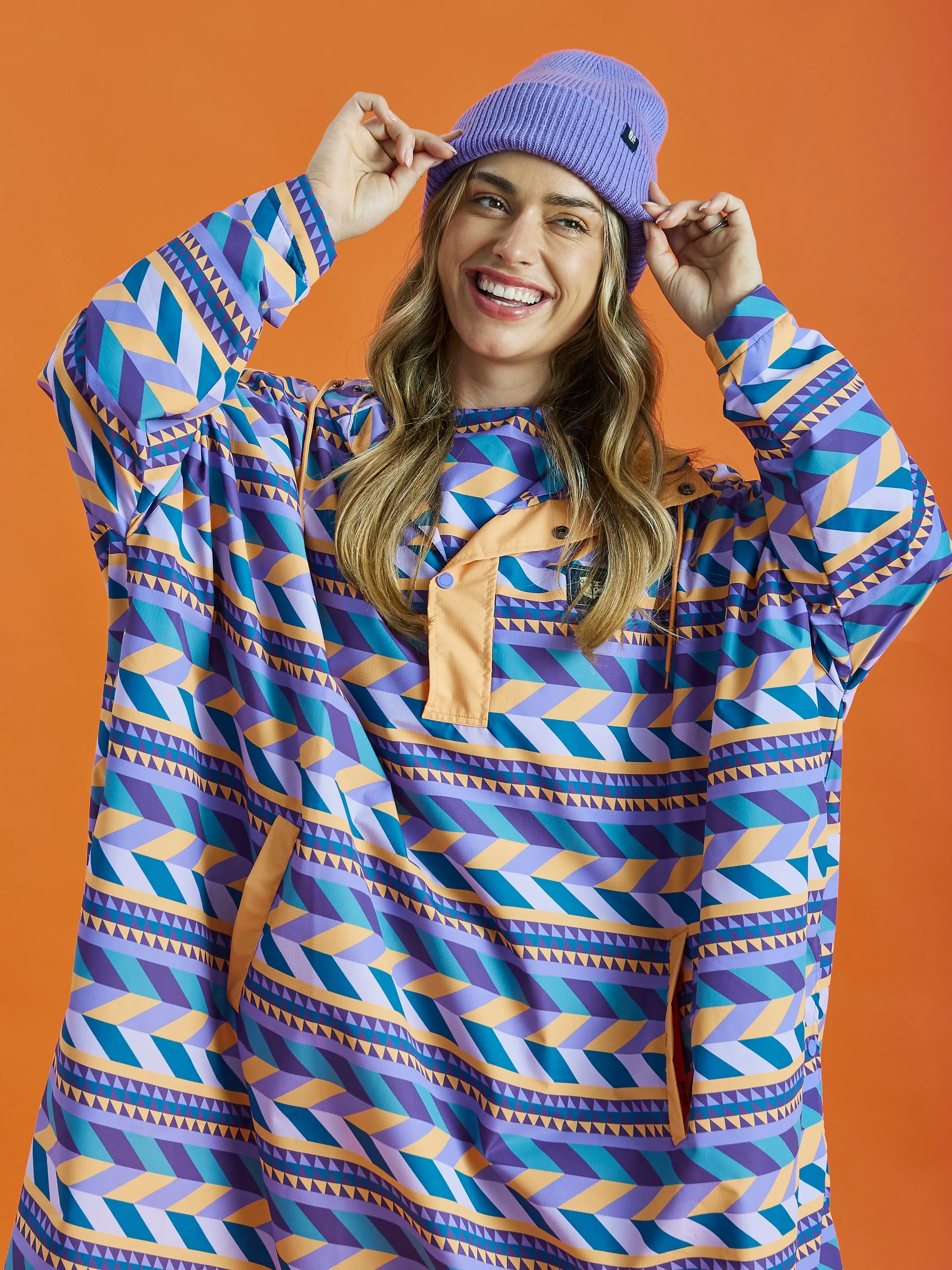 Harley Retro Pattern Poncho