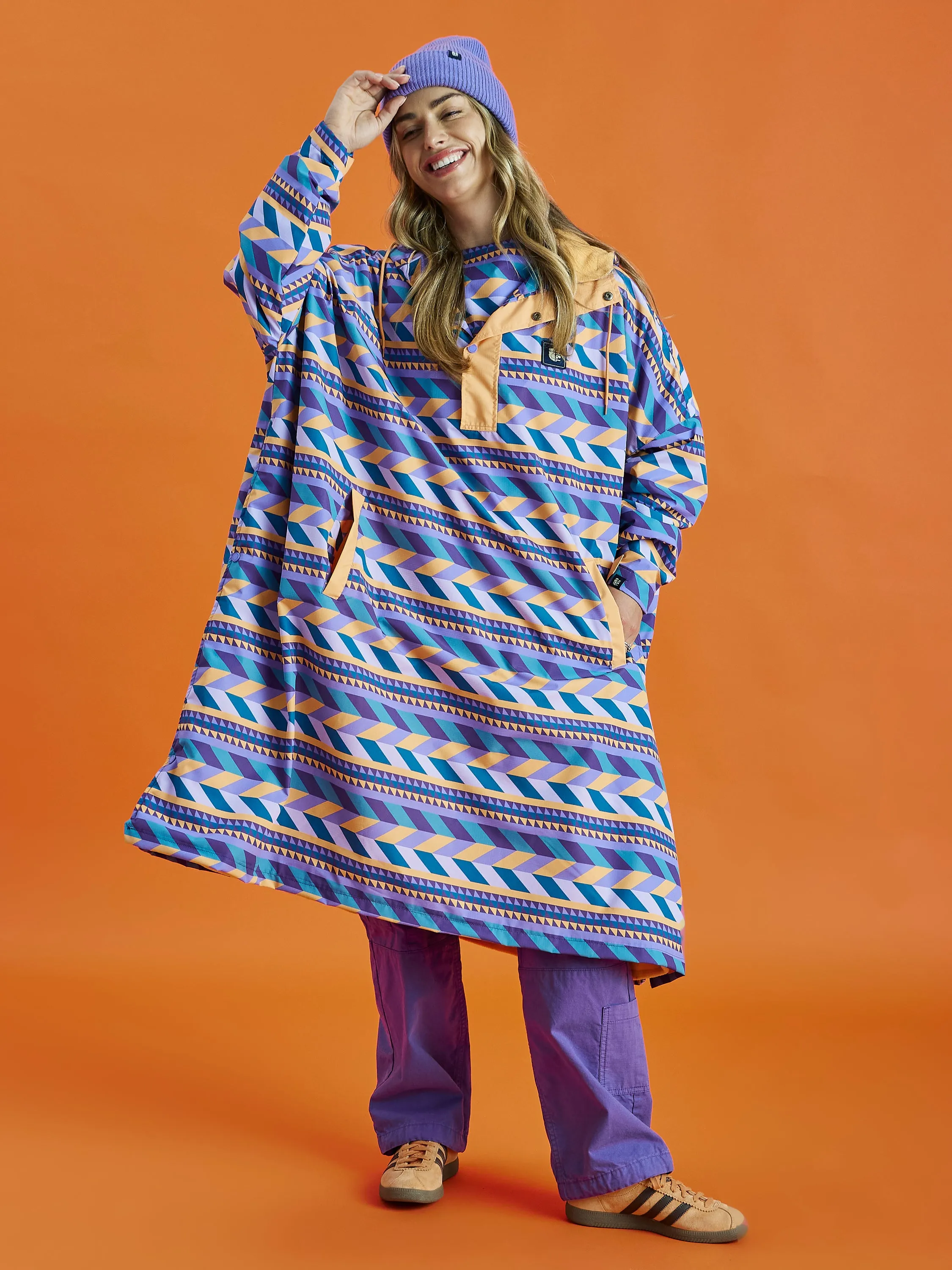 Harley Retro Pattern Poncho