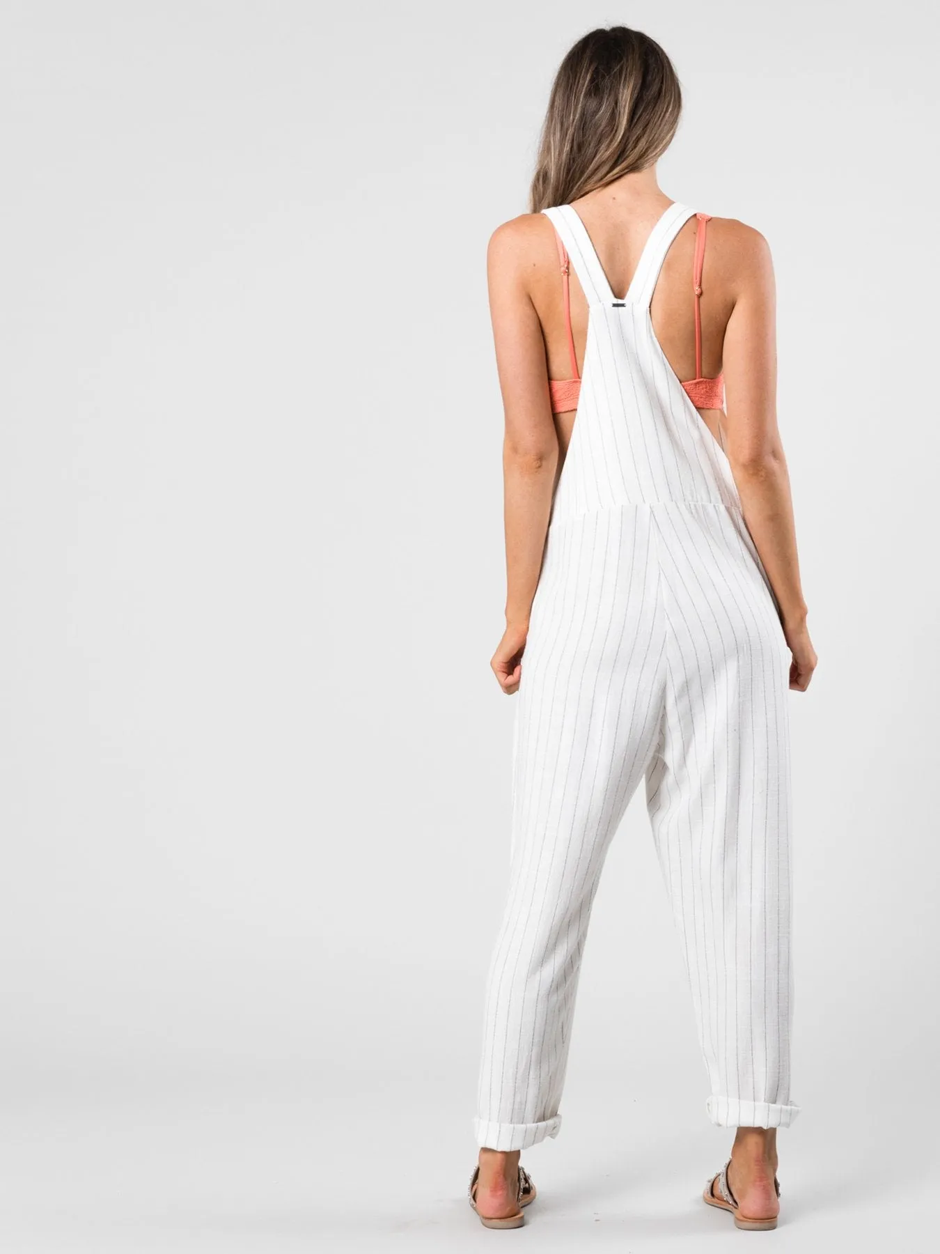 Heartbreaker Stripe Overall - Bright White