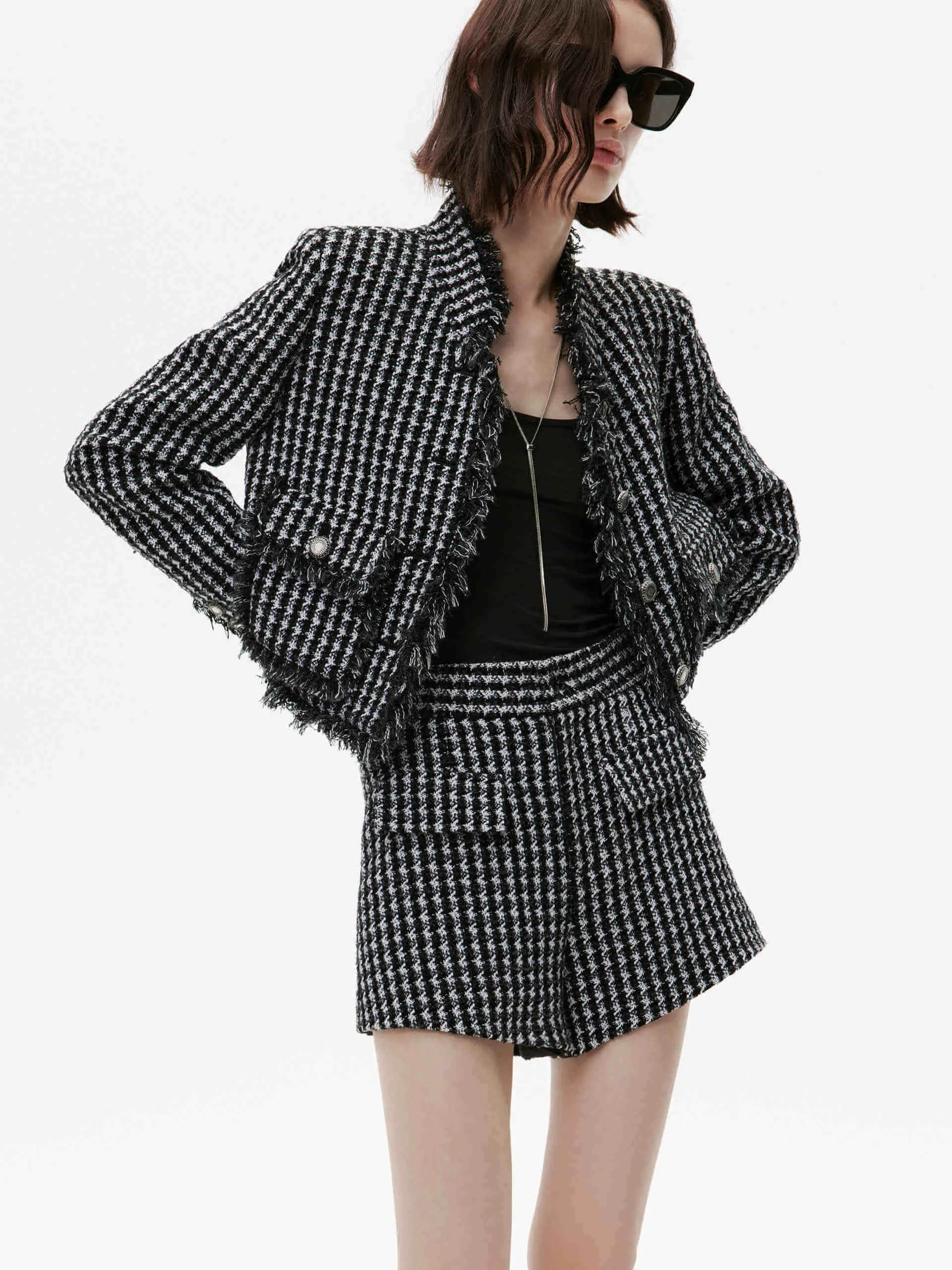 Houndstooth Pattern Jacket