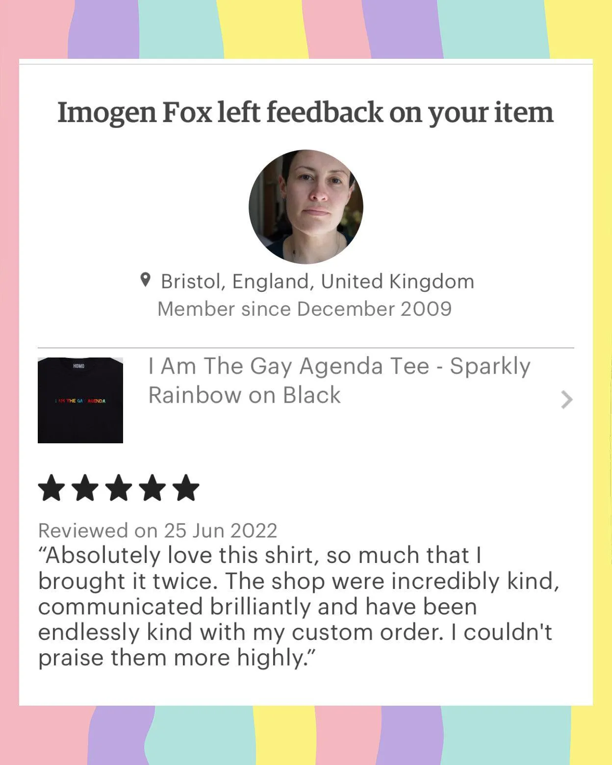 I Am The Gay Agenda - Sparkly Rainbow print tshirt