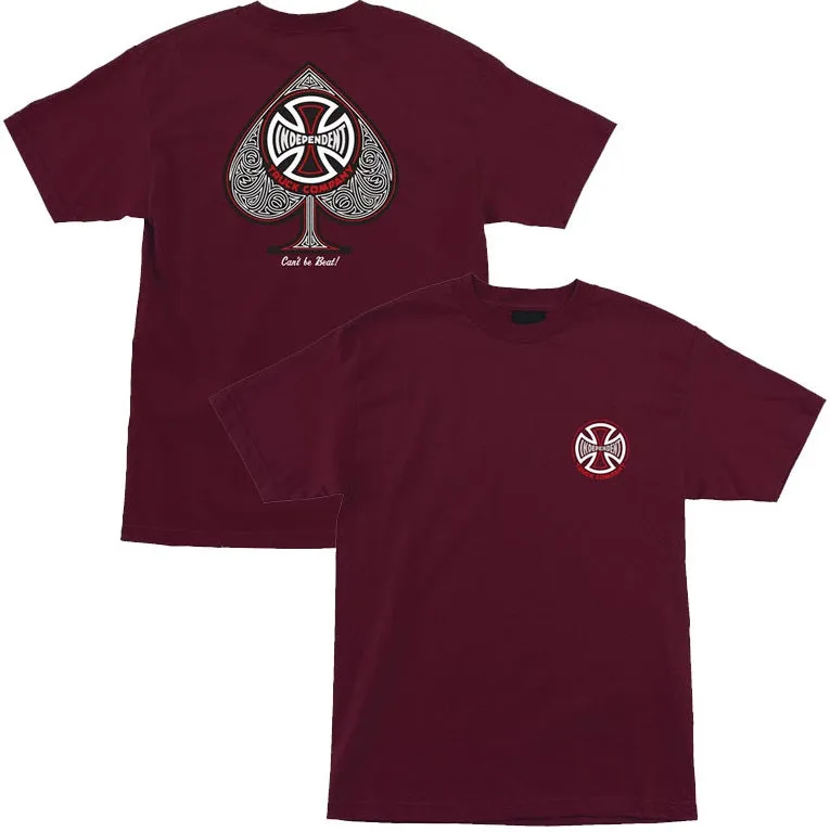 Independent TC Spade Tee, Burgundy