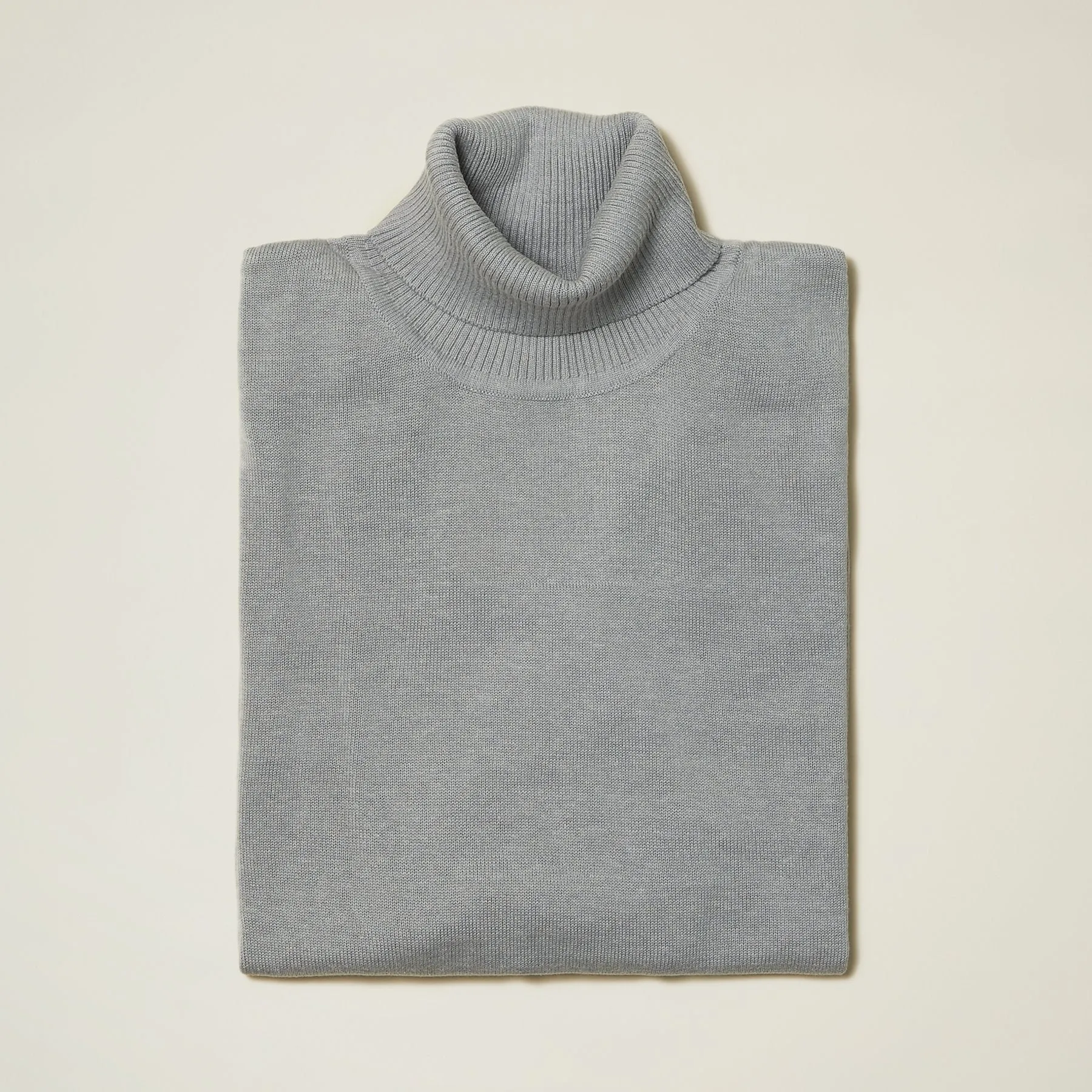 Inserch Cotton Blend Turtleneck Sweater Grey 4708