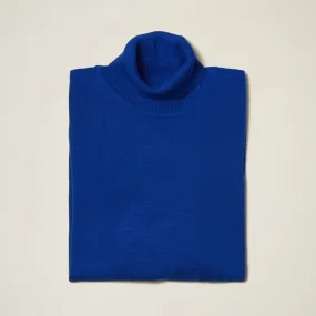 Inserch Cotton Blend Turtleneck Sweater Royal 4708