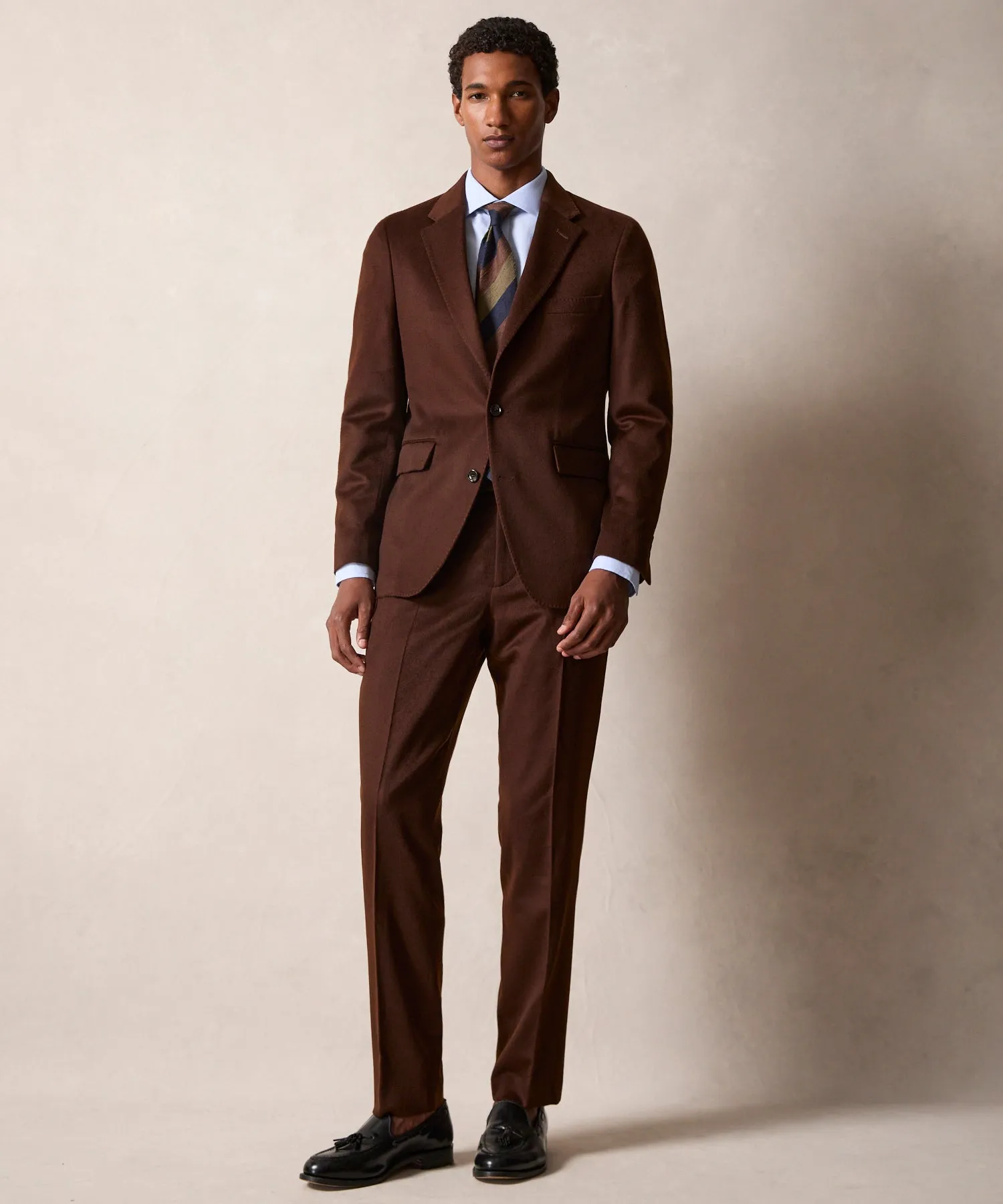 Italian Cashmere Sutton Trouser in Chocolate