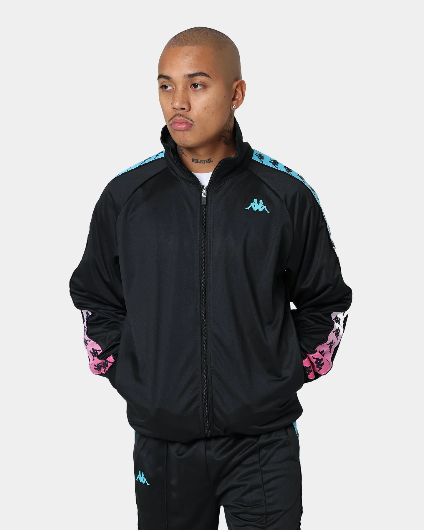 Kappa 222 Banda Anniston Degrade Jacket Black/Turquoise