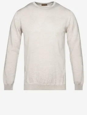 Knitted Crew Neck Merino Wool Beige