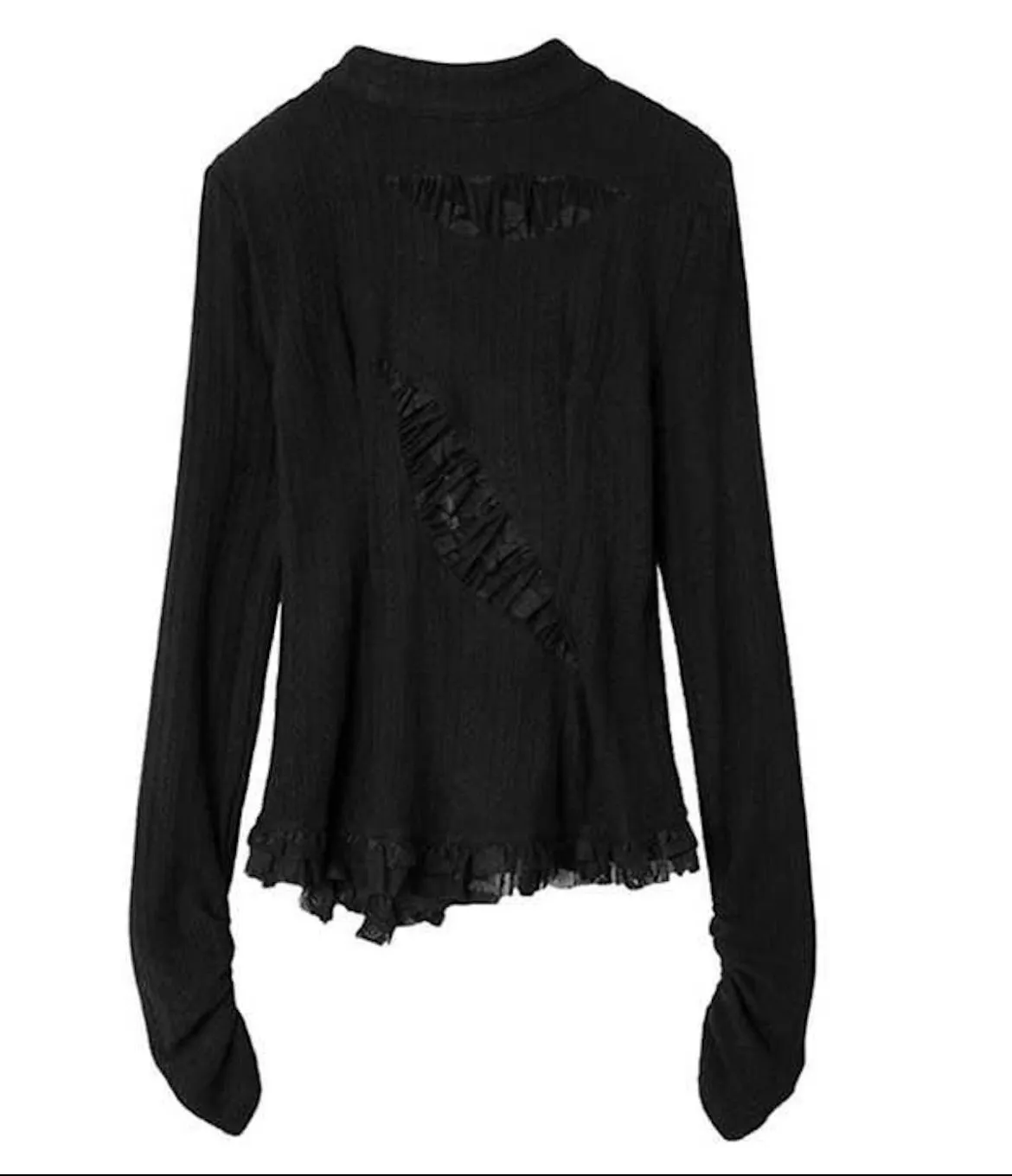 Lace Edge Asymmetrical Sweater Cardigan