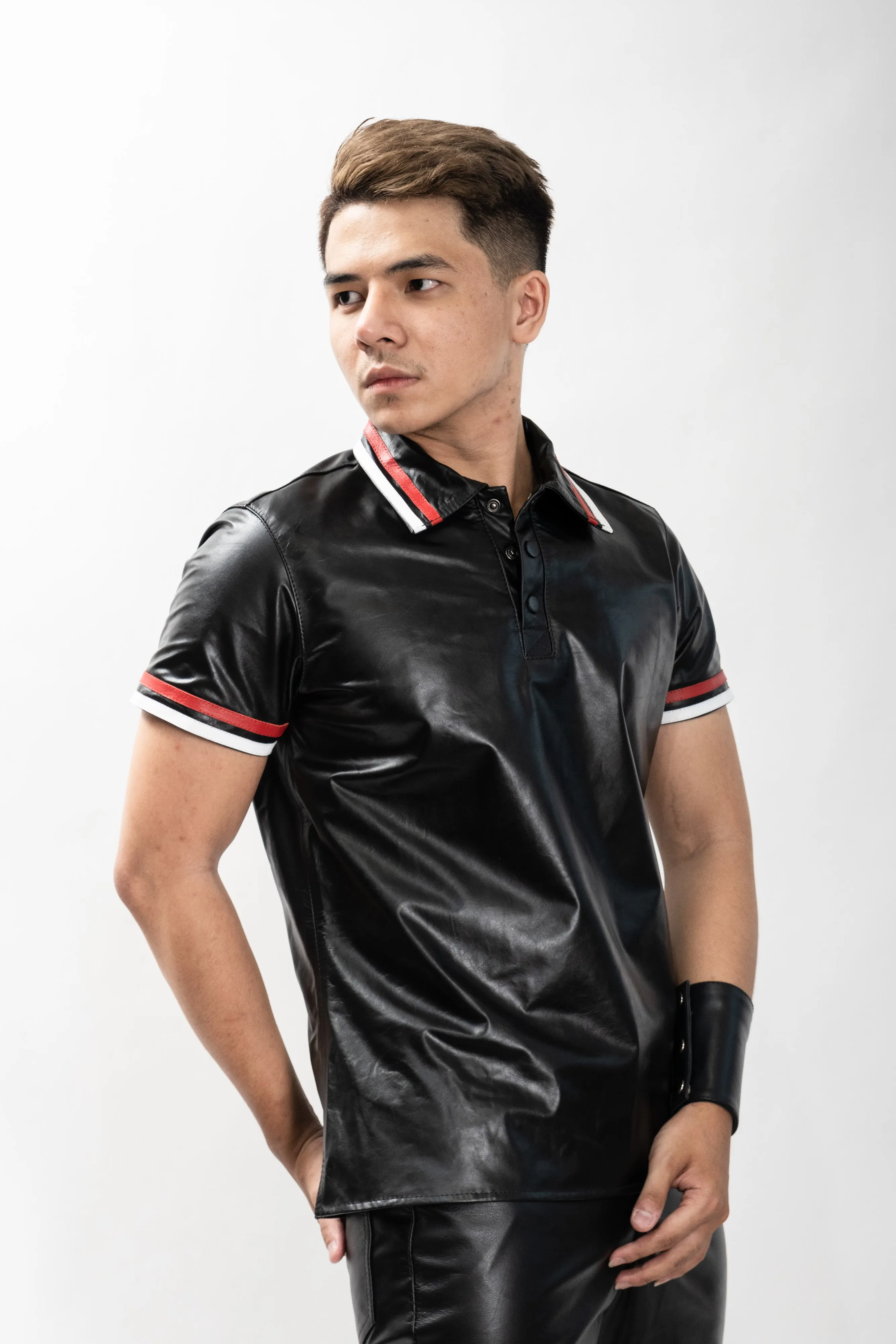 Leather Polo Shirt