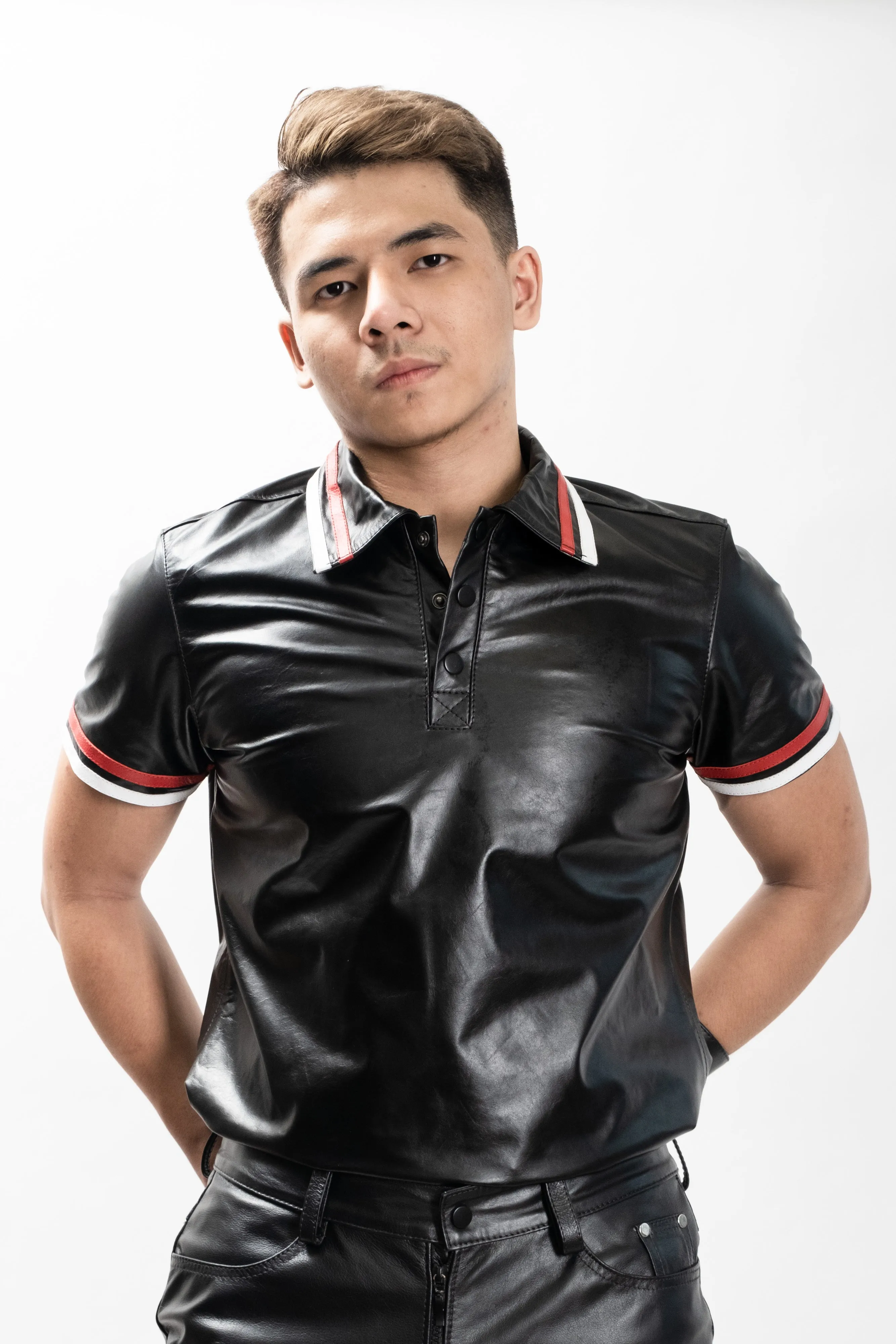 Leather Polo Shirt