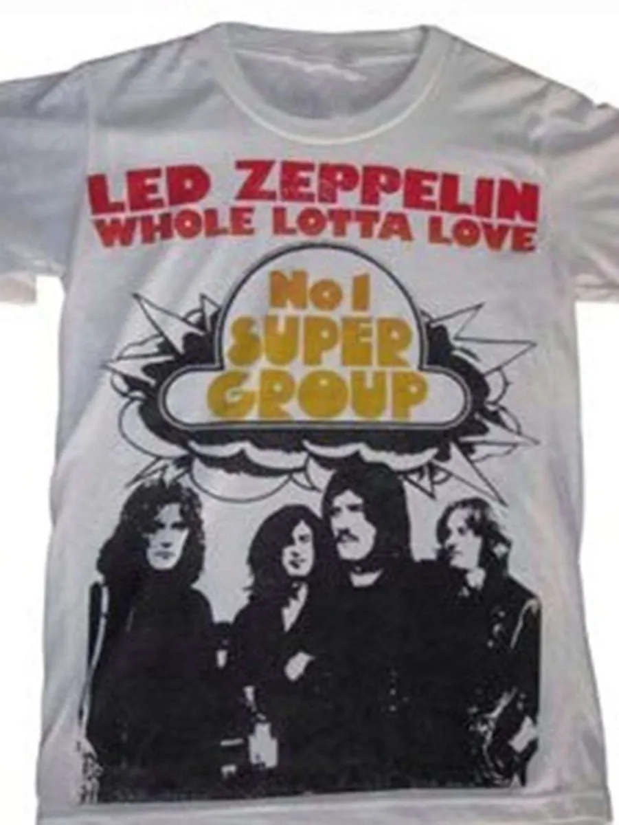 Led Zeppelin 'Whole Lotta Love' White T-Shirt: A Timeless Tribute to the Super Group