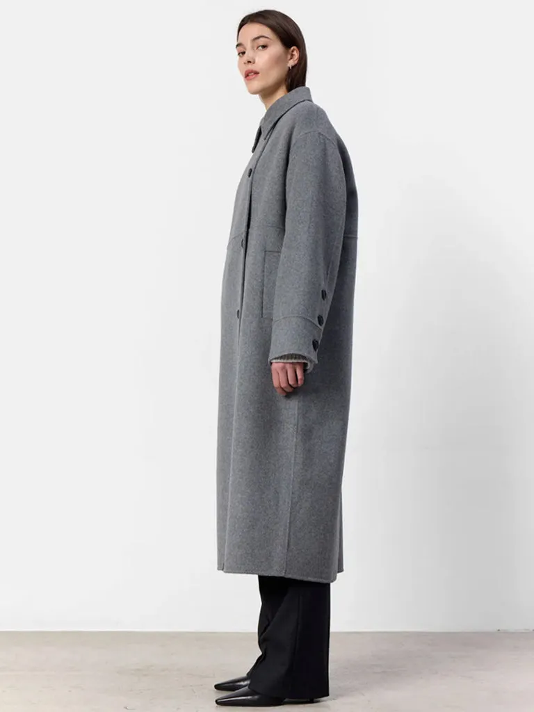 Levete Room Owa OS Military Coat in Grey