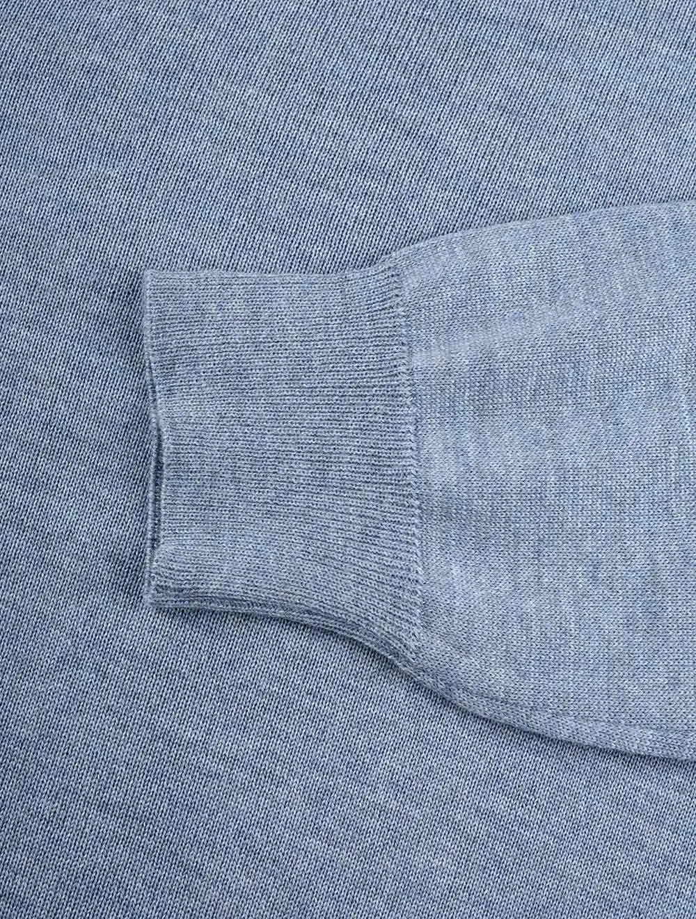 Light Blue Crew Neck Merino Wool Jumper