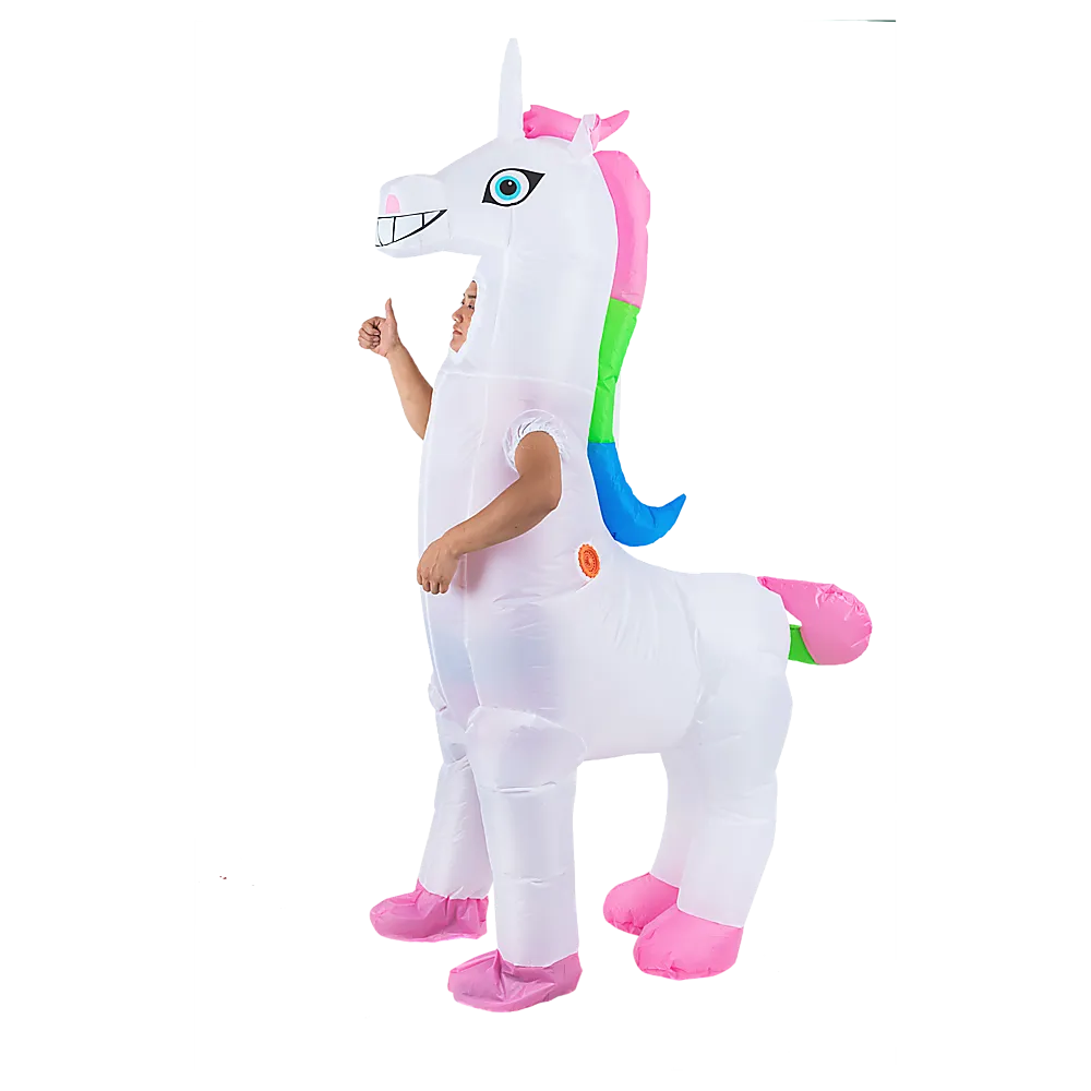 Lightweight Giant Unicorn Inflatable Costume with Fan