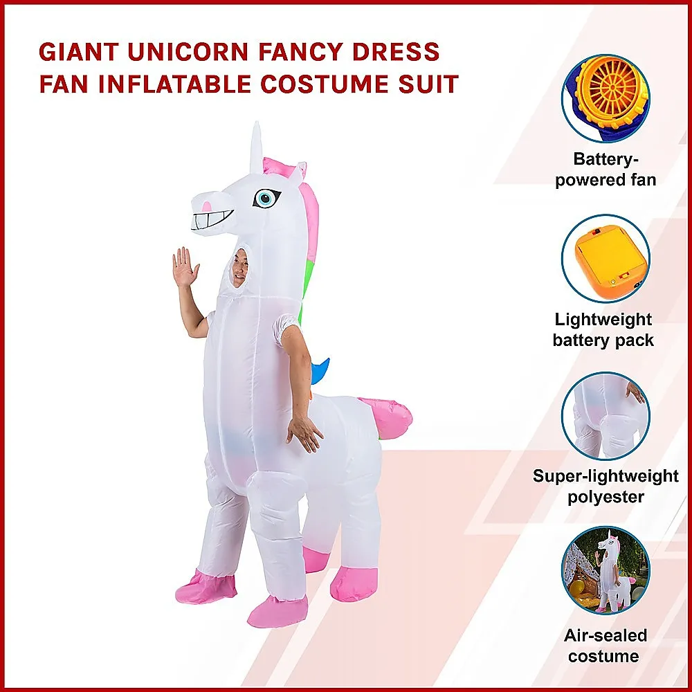 Lightweight Giant Unicorn Inflatable Costume with Fan