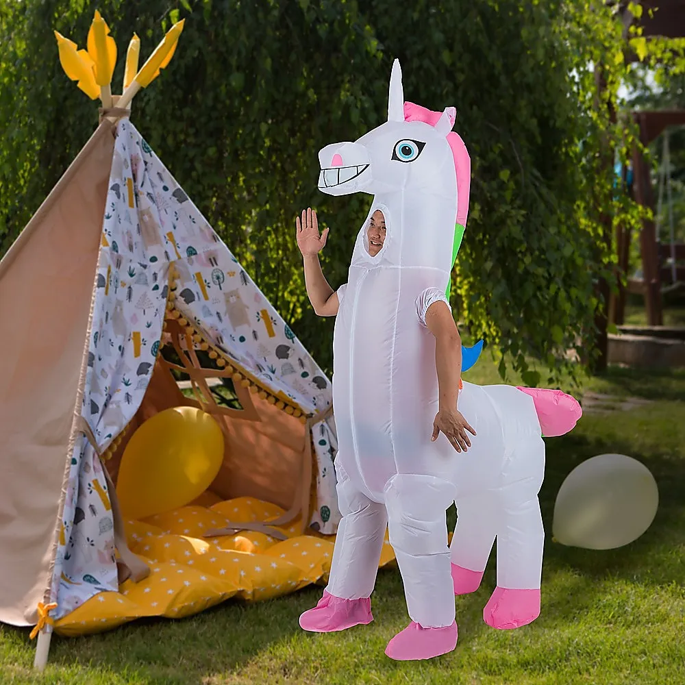 Lightweight Giant Unicorn Inflatable Costume with Fan