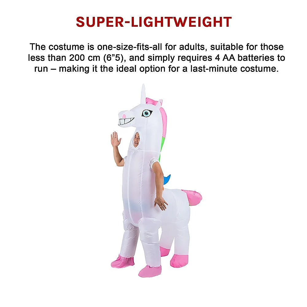 Lightweight Giant Unicorn Inflatable Costume with Fan