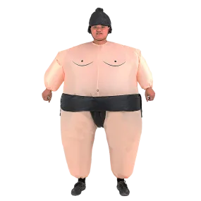 Lightweight Terylene Sumo Inflatable Costume with Fan