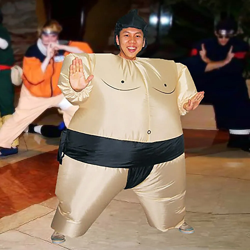 Lightweight Terylene Sumo Inflatable Costume with Fan