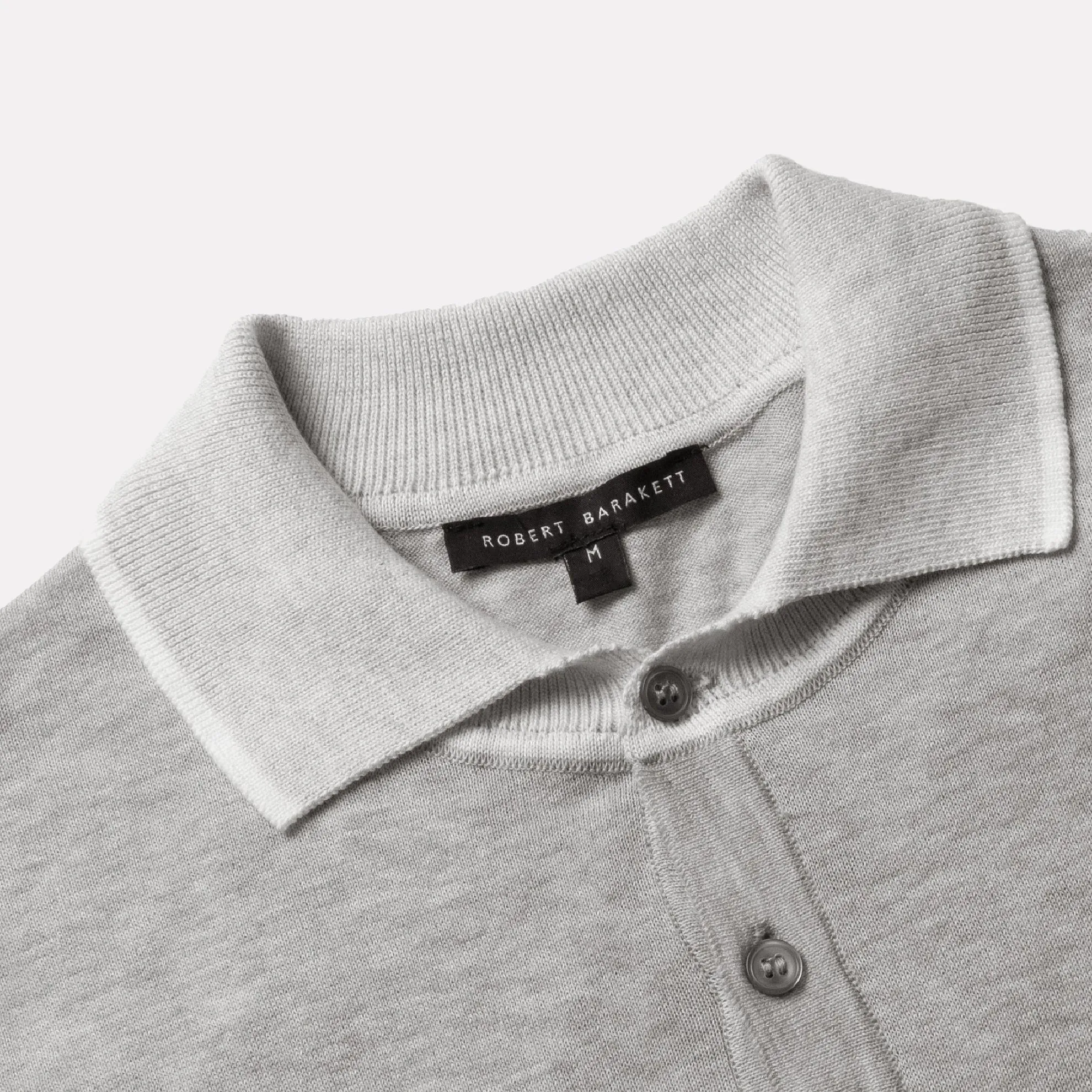 Marion Short Sleeve Polo Sweater / Grey