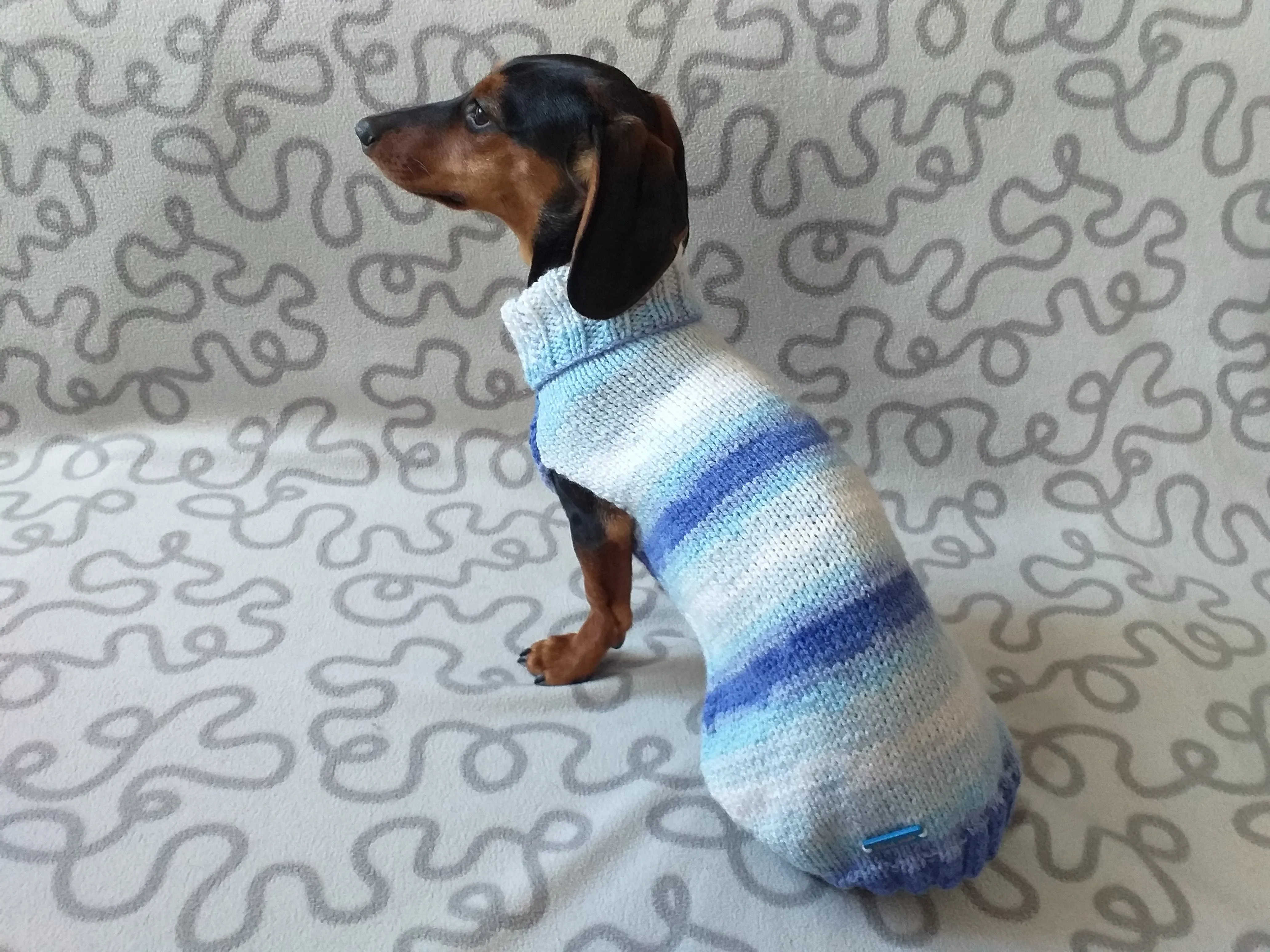 Melange sweater for mini dachshund,Dachshund Sweater, Dog Clothes, Dog sweater, Dachshund clothes, Wiener dog clothes, Winter dog sweater