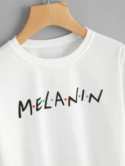 Melanin printed pullover sweater