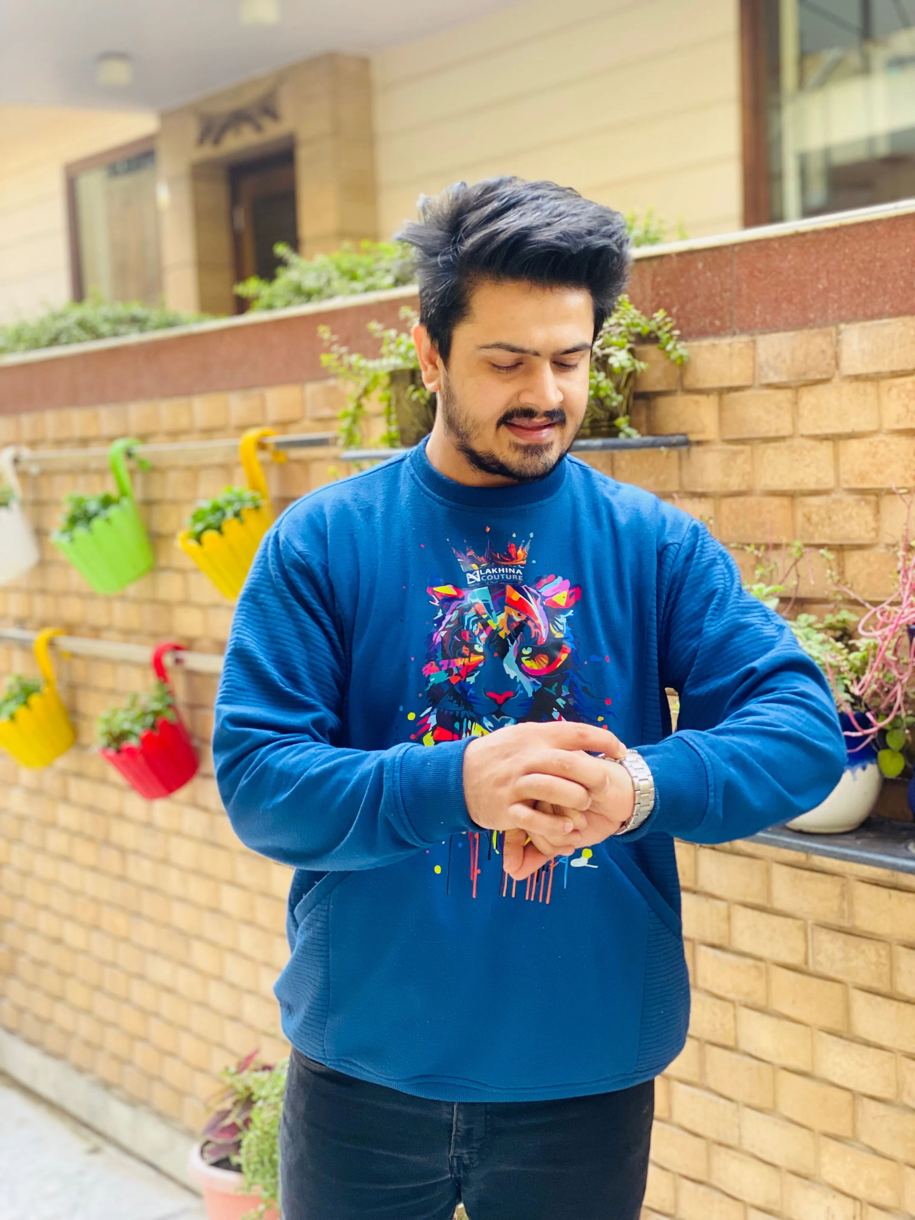 Menswear Electric Blue Sweatshirt