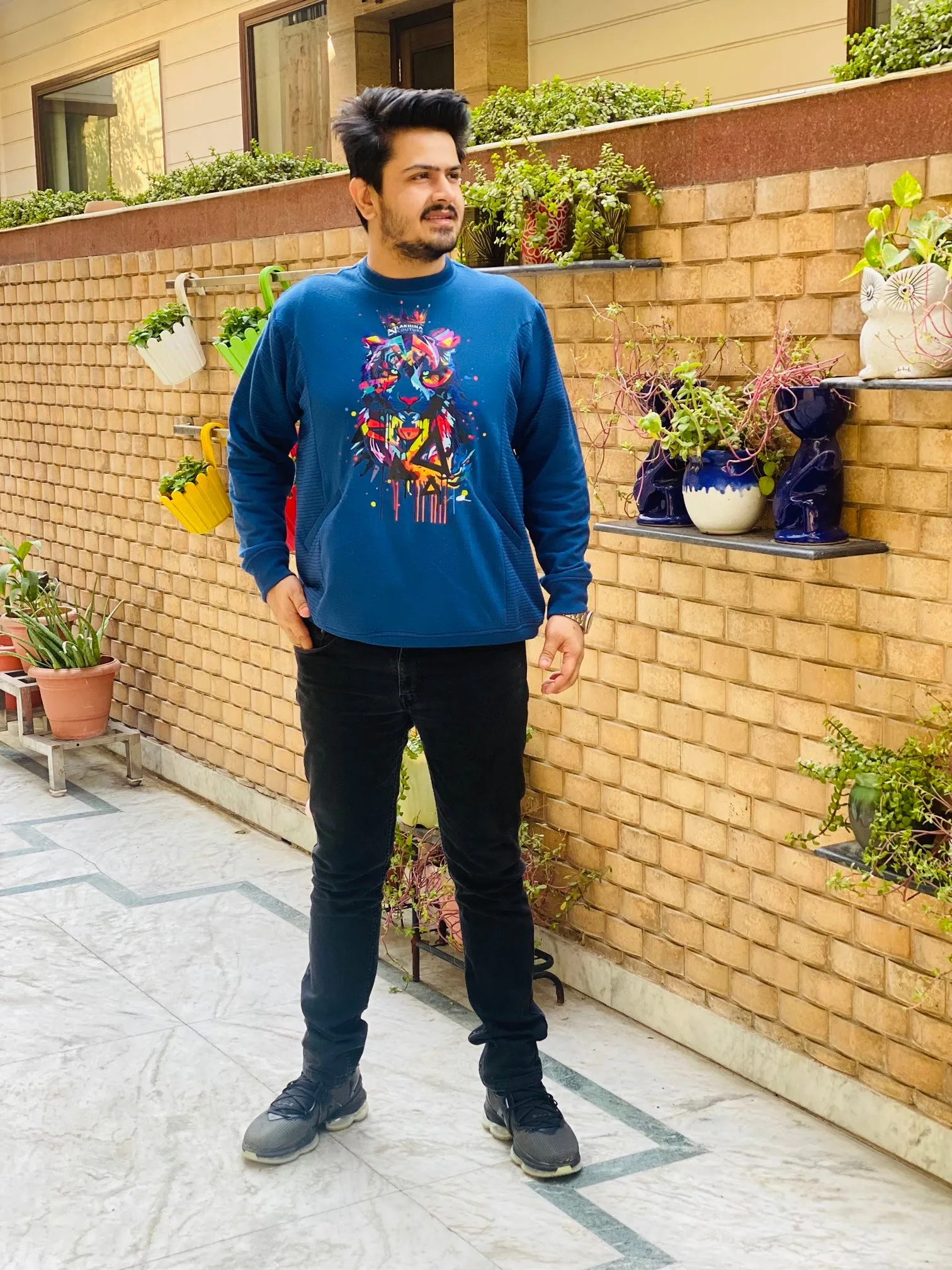 Menswear Electric Blue Sweatshirt