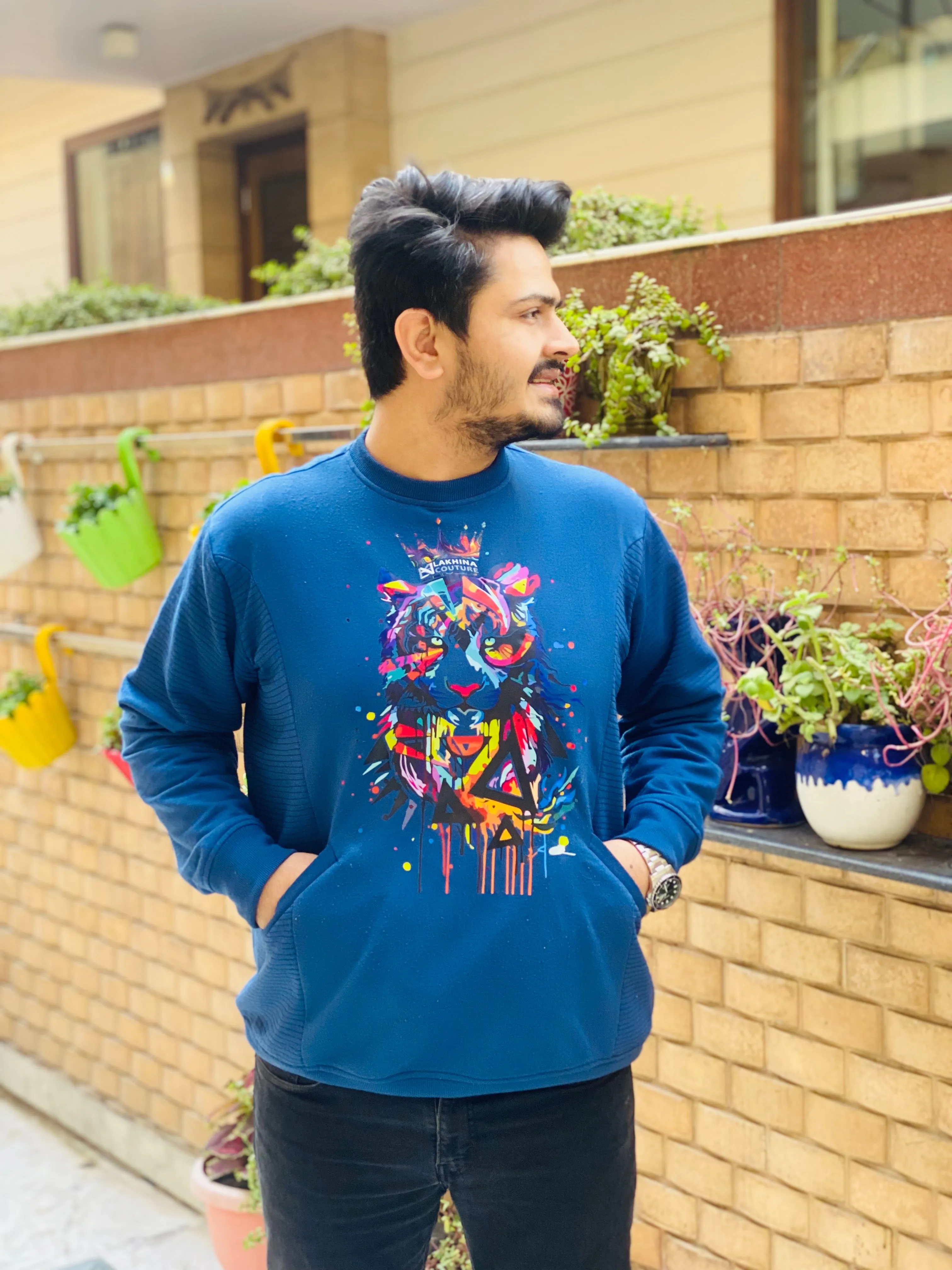 Menswear Electric Blue Sweatshirt