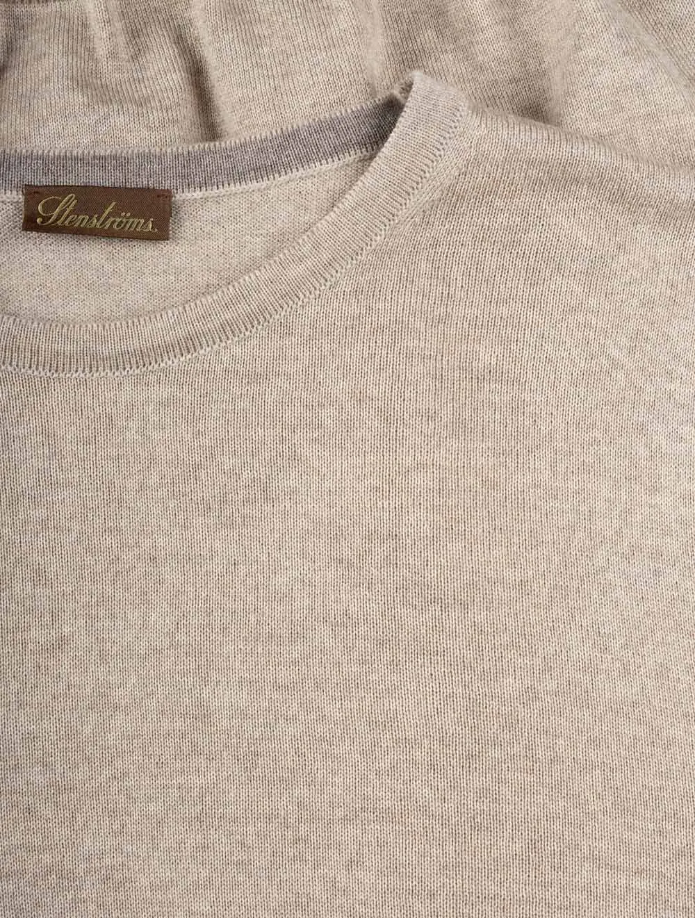 Merino Wool Crew Neck Jumper Beige