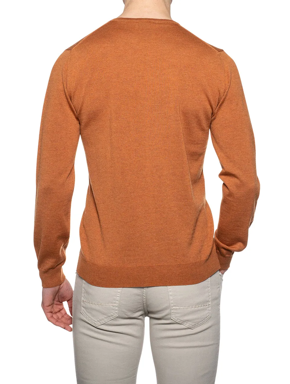 Merino Wool Crew Neck Rust 767