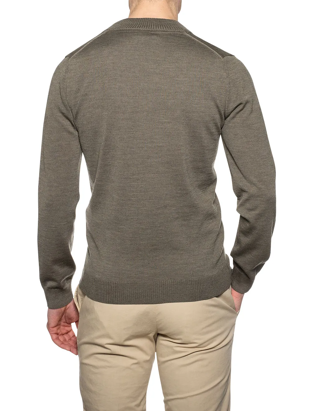 Merino Wool Halfzip Sage