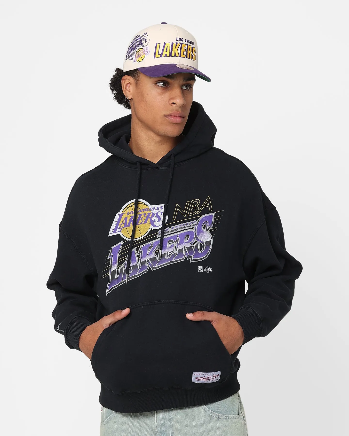 Mitchell & Ness Los Angeles Lakers Last Second Shot Hoodie Faded Black