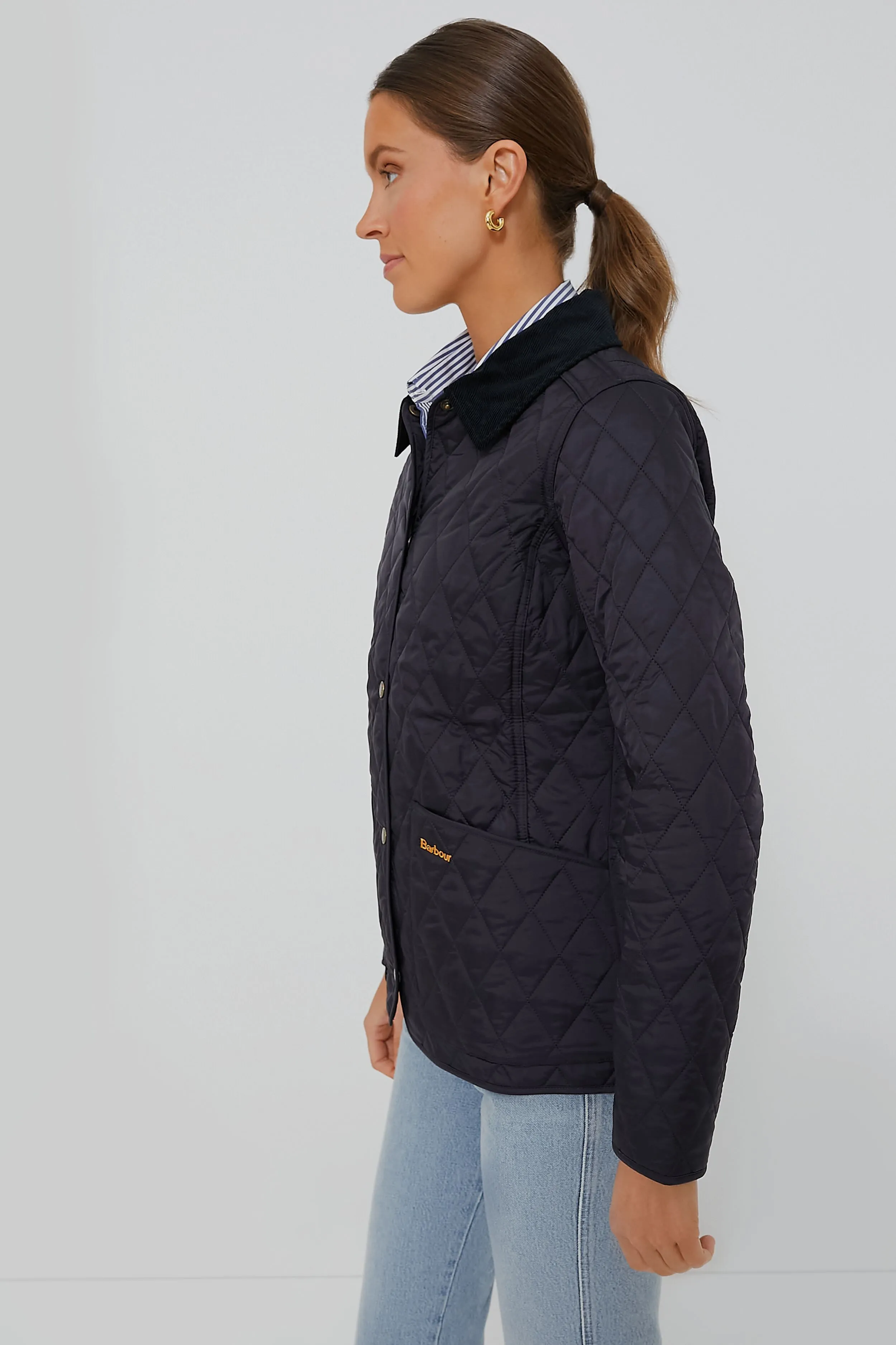 Navy Annandale Quilted Jacket