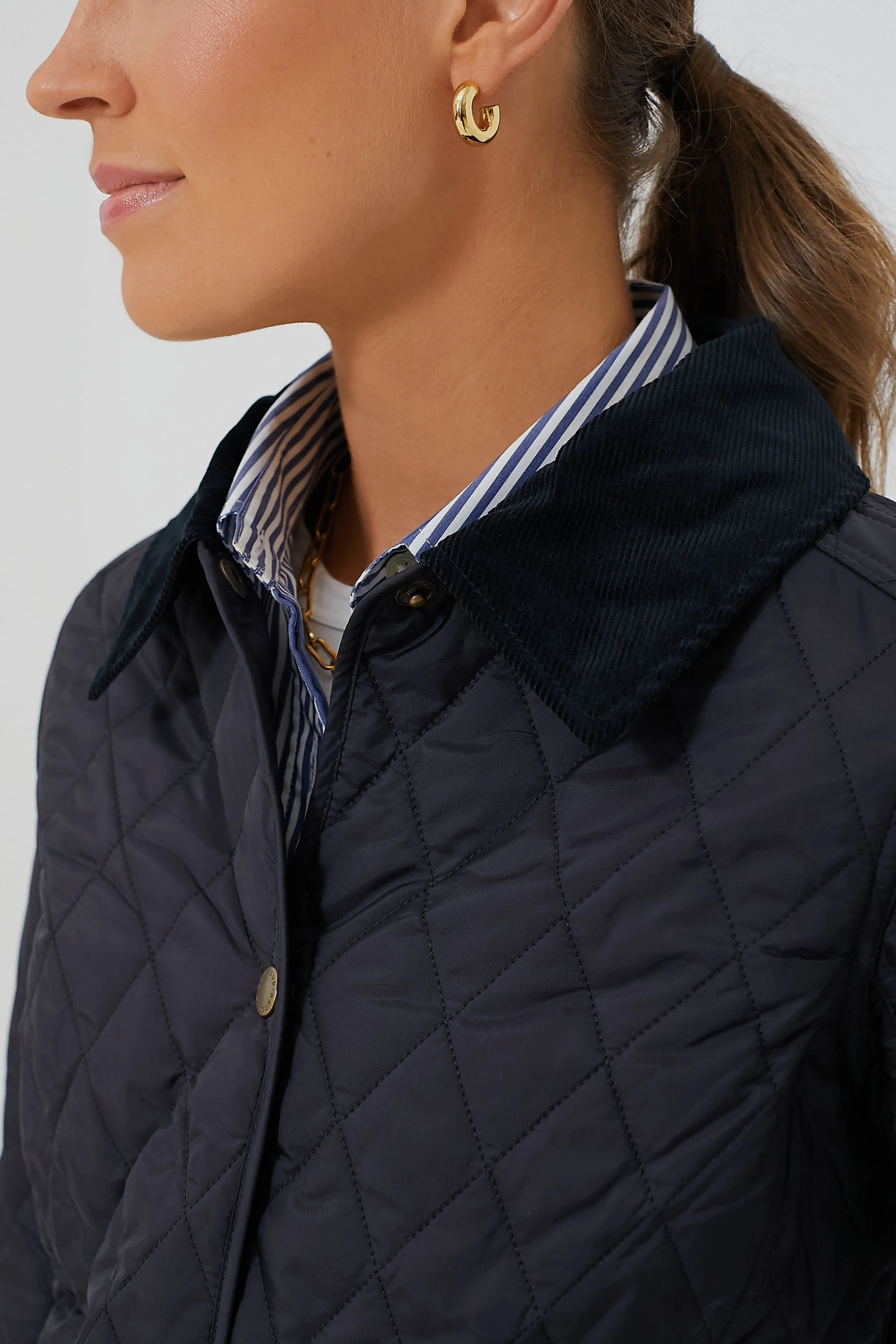 Navy Annandale Quilted Jacket