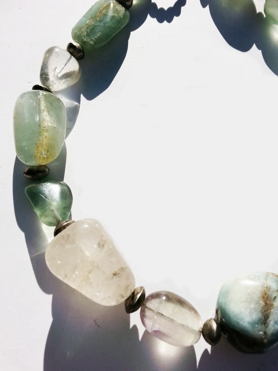 Necklace Enormous Aquamarine Quartz Tuareg Silver