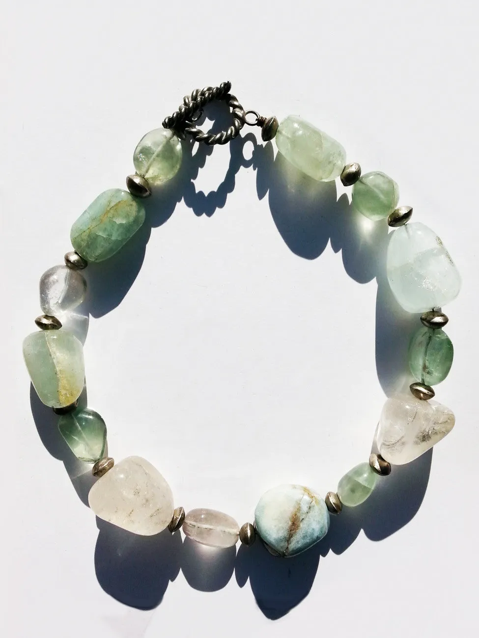 Necklace Enormous Aquamarine Quartz Tuareg Silver