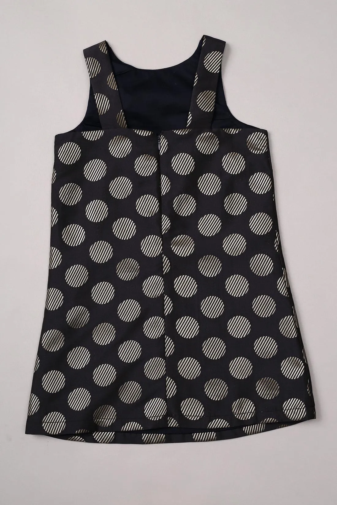 One Friday Girls Navy Blue Polka Dot Dress