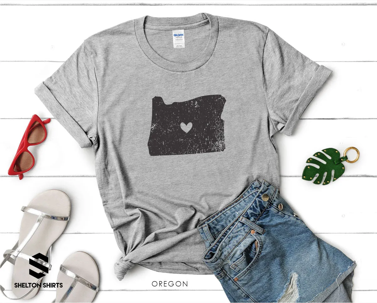 Oregon Vintage with Heart T-Shirt