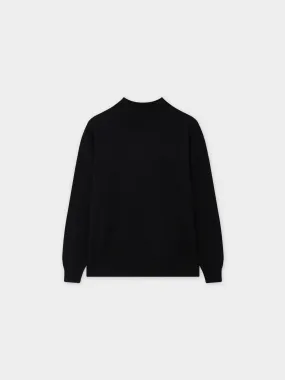 Oversized Diamond Detail Sweater-Black