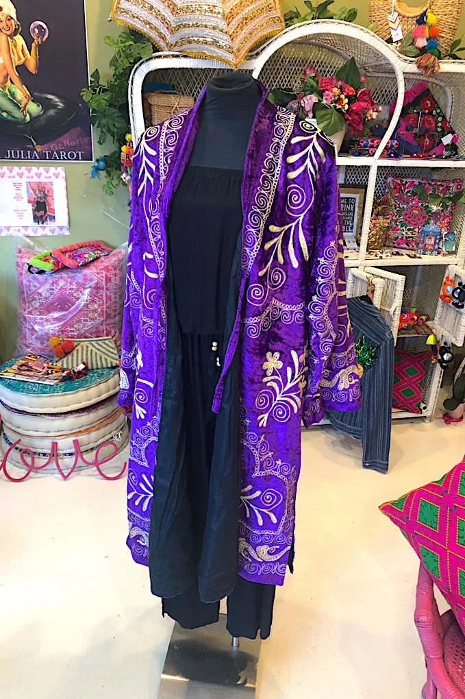 Paradiso Suzani Coat in Violet