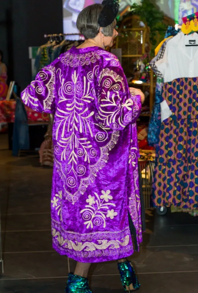 Paradiso Suzani Coat in Violet