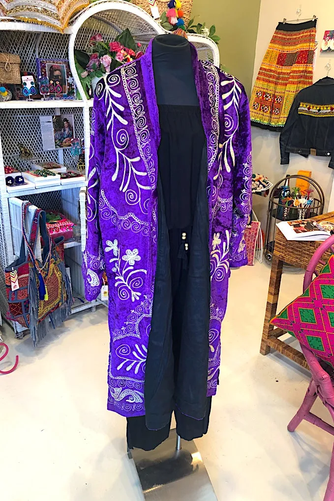 Paradiso Suzani Coat in Violet