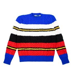 Polo Wool Blend Pullover Sweater (Black/Multi)