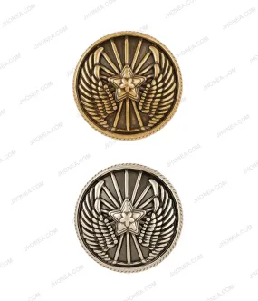 Premium Antique Vintage Winged Star Design Buttons for Jackets