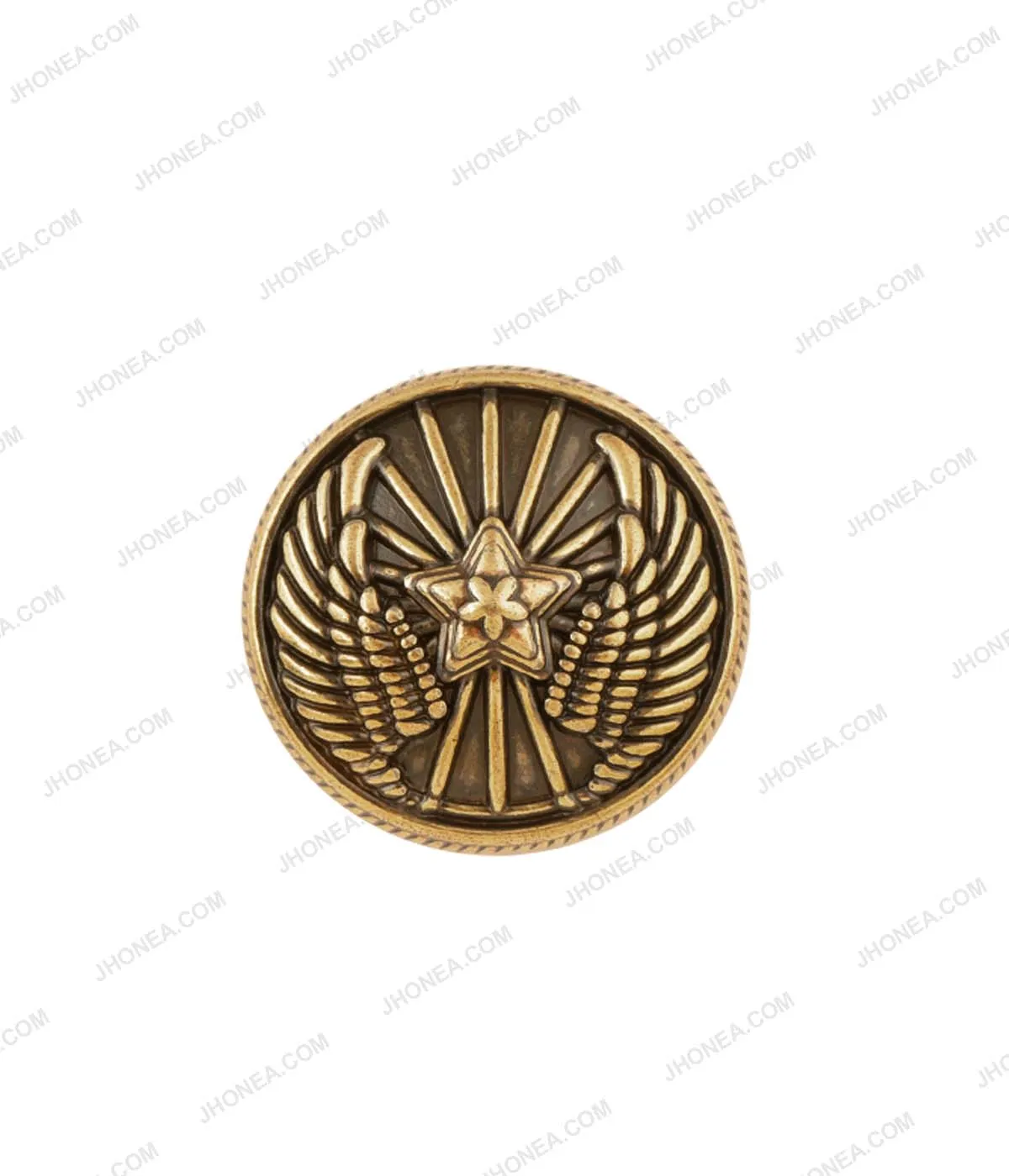 Premium Antique Vintage Winged Star Design Buttons for Jackets